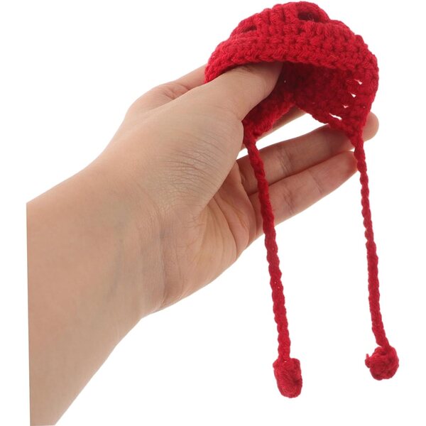 6 Mini Cappelli in Lana per Bambole - Accessori Fai-da-te e Decorazioni Natalizie
