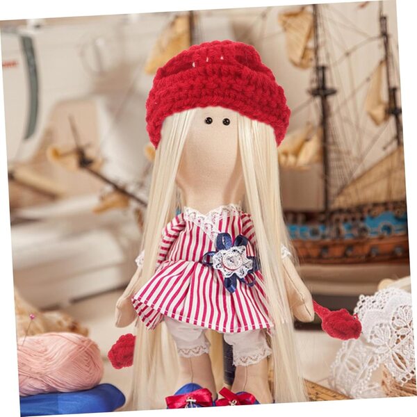6 Mini Cappelli in Lana per Piccoli Animali e Bambole - Accessori Decorativi DIY Natale