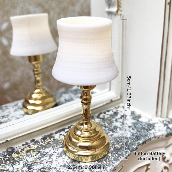 Puppenhaus-Miniaturlampe 1:12 batteriebetrieben – DIY-Dekoration
