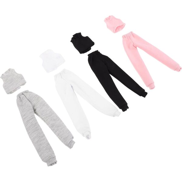 UPKOCH 4 Set Sommerkleidung für 30 cm Puppen – Weste und Sporthose
