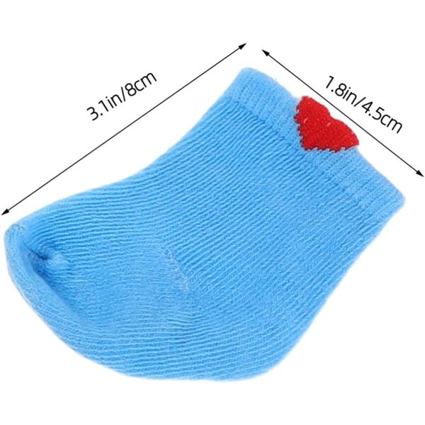 Set 7 Paia Calzini Multicolori per Bambole da 45 cm - Accessori Stoffa WEKAMOS