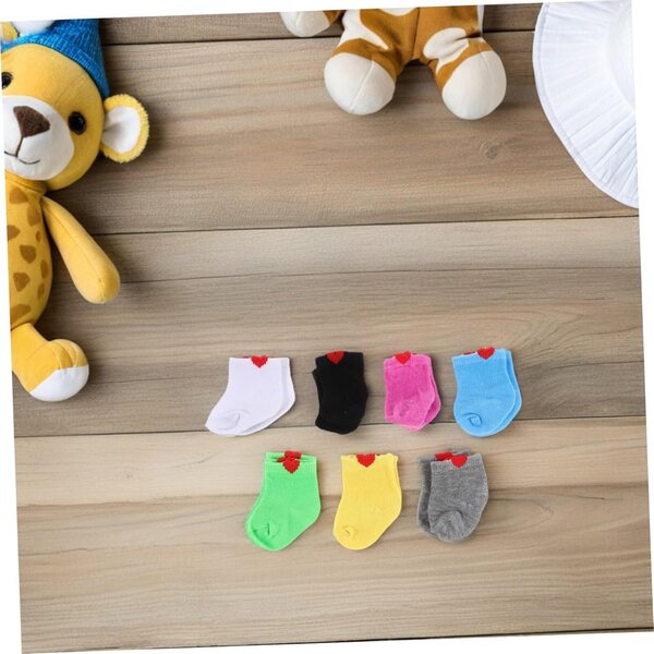 Set 7 Paia Calzini Multicolori per Bambole da 45 cm - Accessori Stoffa WEKAMOS