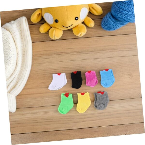 Set 7 Paia Calzini Multicolori per Bambole da 45 cm - Accessori Stoffa WEKAMOS