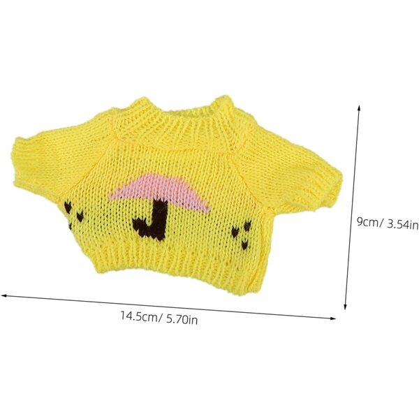 Set 3 Pezzi Abiti Orsetto in Lana per Bambole - Accessori Gioco e Decorazione