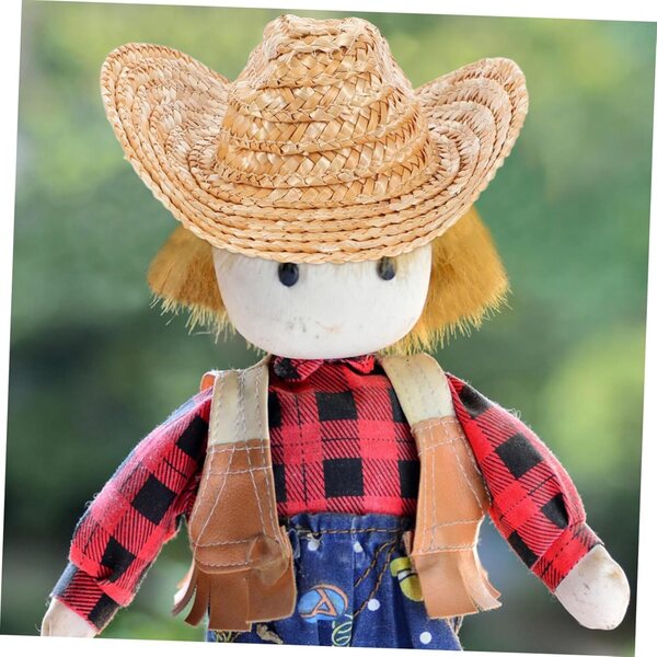 Mini cappelli di paglia da cowboy per animali e bambole EPIGEIST, 2 pezzi