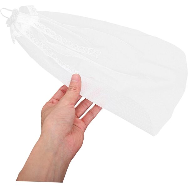 Voile da Sposa per Bambola Bianco Miniatura Fatto a Mano Accessorio Elegante