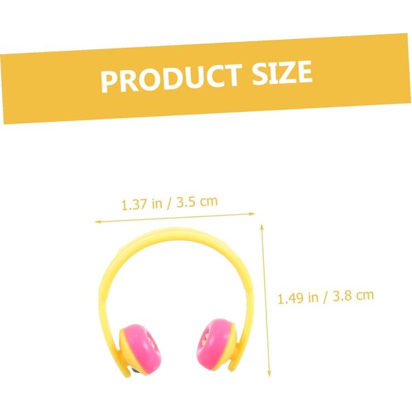 80 Mini Caschi e Microfoni per Bambole Colorati e Neri - Accessori Decorativi