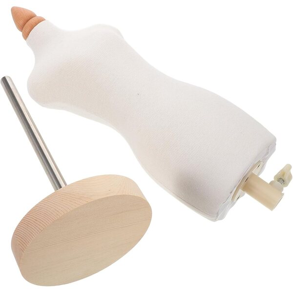 VICASKY Mini verstellbare Schneiderpuppe mit Holzsockel für Puppenkleidung