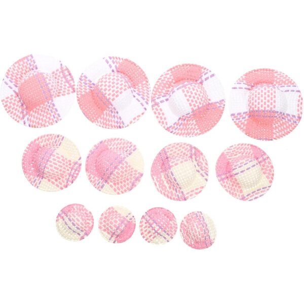 Mini cappelli di carta colorati a righe per bambole, 12 pezzi, accessori moda chic