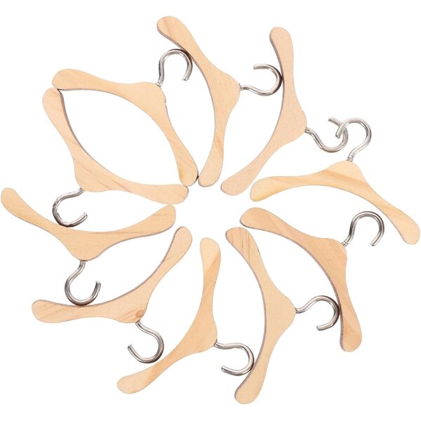 Set mit 10 Mini-Gürteln aus Naturholz 4,5 cm für BJD-Puppenkleidung