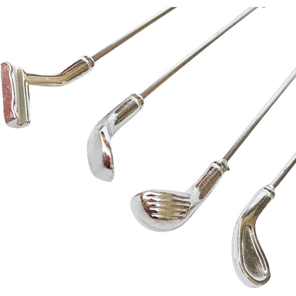 Set 5 Accessori Miniatura Golf per Casa delle Bambole Realistici in Metallo 1/12