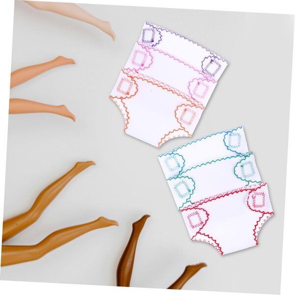 Set mit 6 wiederverwendbaren Stoffwindeln für Babypuppen – Zubehör für kreative Spiele