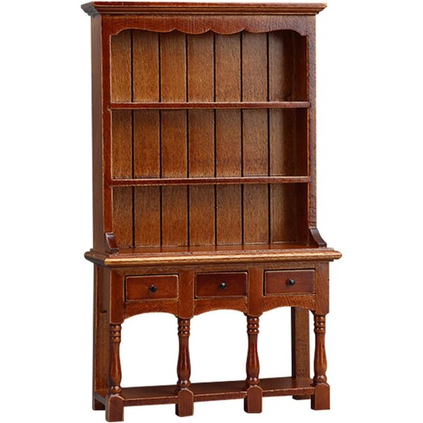 1/12 Gissroys Miniatur-Kleiderschrank aus Holz für Puppenhäuser – antik und detailliert