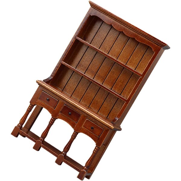 1/12 Gissroys Miniatur-Kleiderschrank aus Holz für Puppenhäuser – antik und detailliert