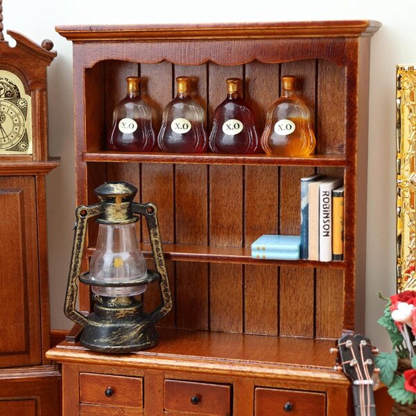 1/12 Gissroys Miniatur-Kleiderschrank aus Holz für Puppenhäuser – antik und detailliert