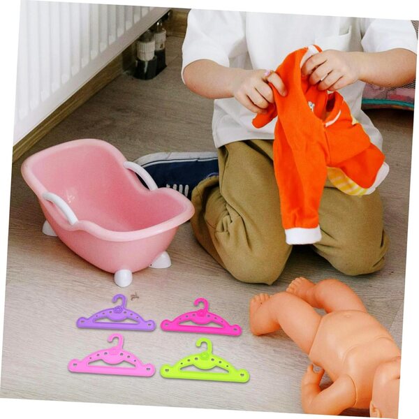 Set mit 16 farbigen Mini-Kunststoffgürteln für Puppenkleidung – Organisationszubehör