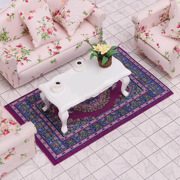 Tappeto Tradizionale Turco per Case di Bambole 1/12 Accessorio Artigianale Decorativo