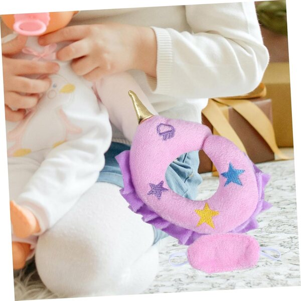 UPKOCH Mini-Puppenzubehör-Set: Augenmaske und dekoratives Nackenkissen