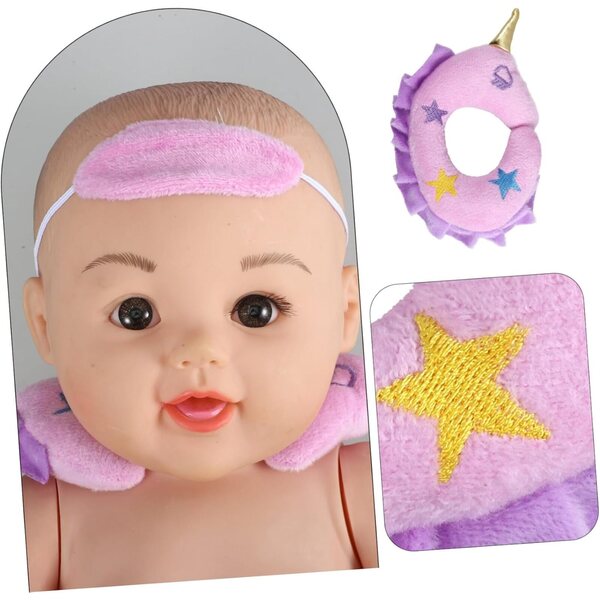 UPKOCH Mini-Puppenzubehör-Set: Augenmaske und dekoratives Nackenkissen