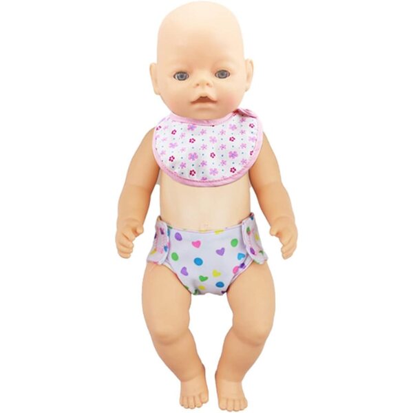 Set 12 Pannolini in Cotone per Bambole 16-18 Pollici - Accessori Gioco Bambini