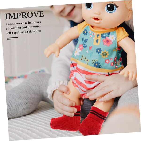 KOMBIUDA 5 Paar mehrfarbige Socken für Puppen und Actionfiguren, elegant und einfach zu tragen