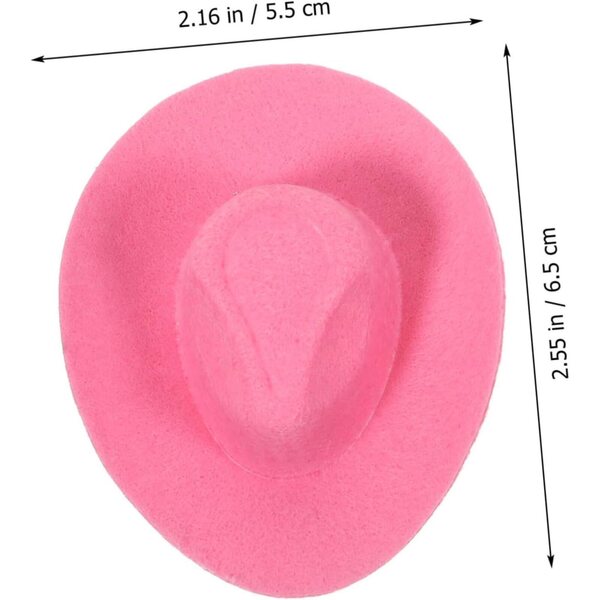 Set 4 Mini Chapeaux Western Colorati per bamboles - Accessori Decorativi e Cosplay