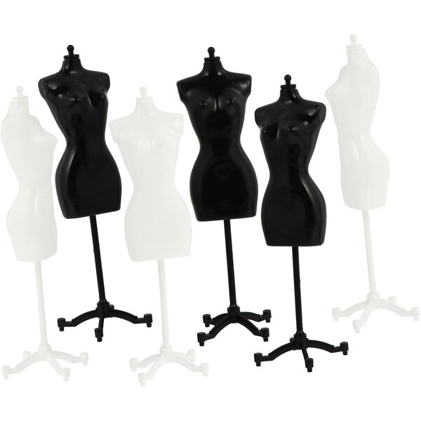Support per Abiti Bambola Miniature Set 6 Pezzi Manichini Mini Casa Bambole