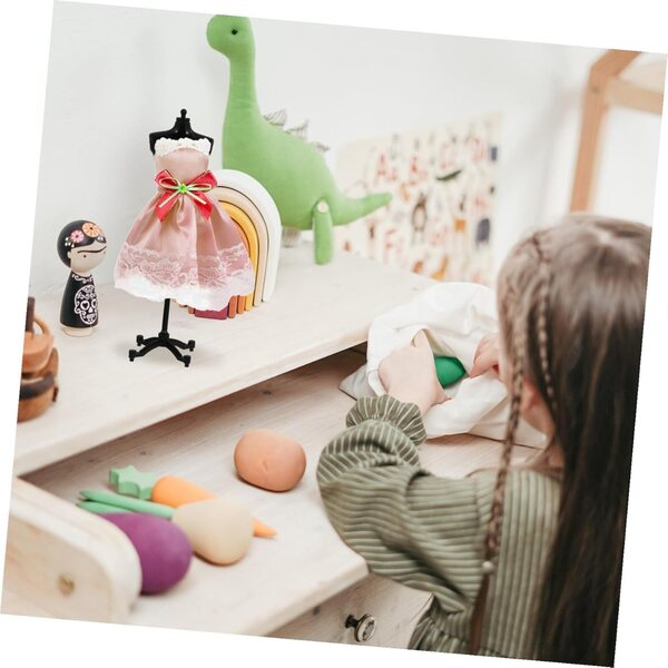 Support per Abiti Bambola Miniature Set 6 Pezzi Manichini Mini Casa Bambole