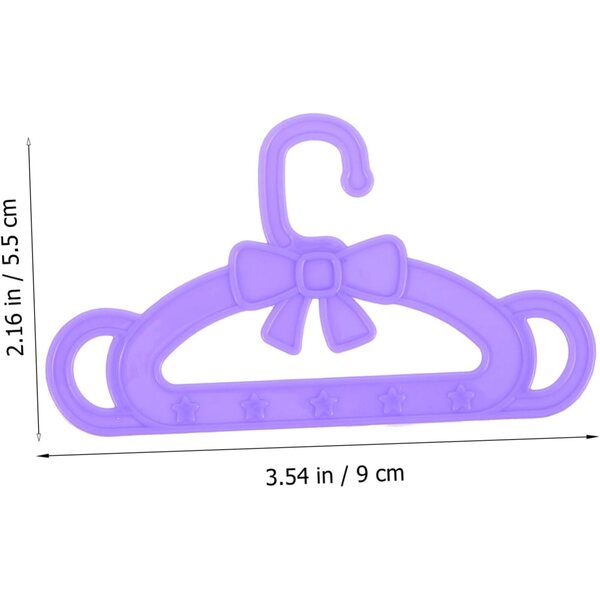 Set 15 Cintre Miniatura per Vestiti Bambole in Plastica Colorata 18 Pollici