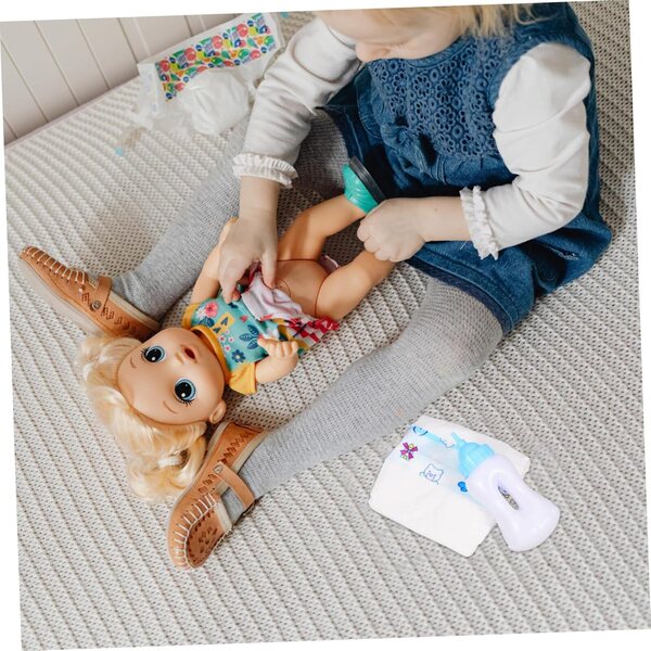 Set Biberons e Pannolini Miniature per bambole - Accessori Gioco di Ruolo Bambini