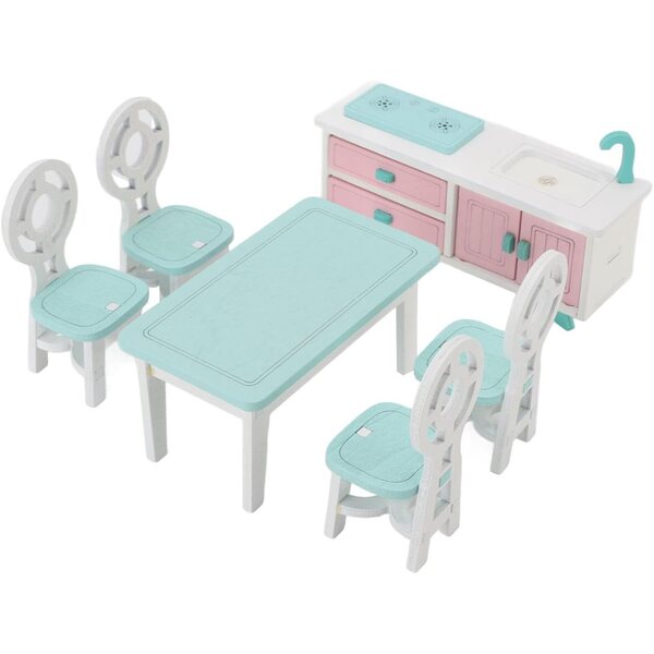 Set Mobili in Legno per Casa delle Bambole - Giocattolo Educativo e Durevole