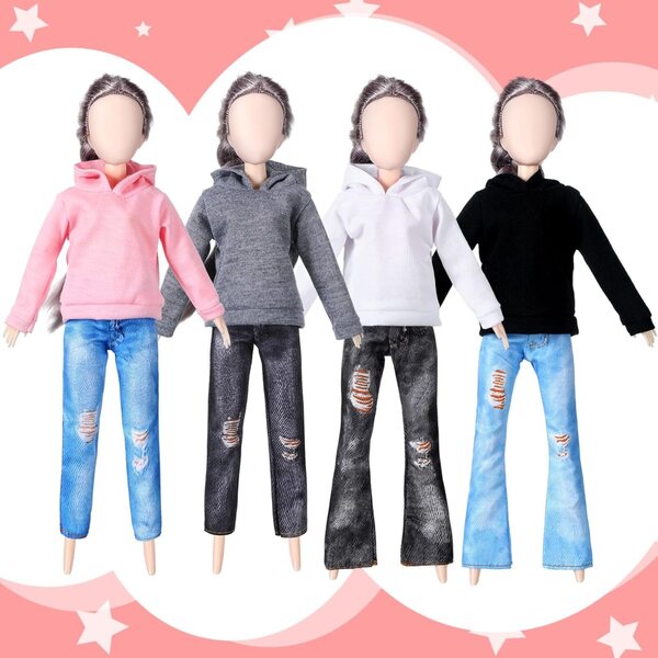 Bencailor Set 8 Abiti Invernali per Bambola 29,8 cm in Cotone e Jeans