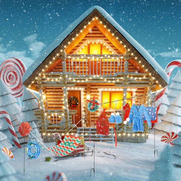 Set 11 Accessori per Bambola Elfo di Natale: Sacco a Pelo, Sciarpa, Maschera e Altro