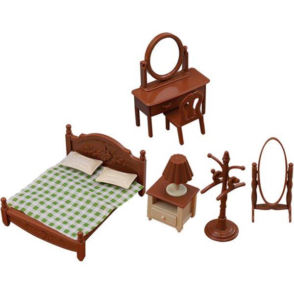 Puppenhaus-Schlafzimmermöbel-Set für Kinder von 4–6 Jahren, Landschaftsdekoration