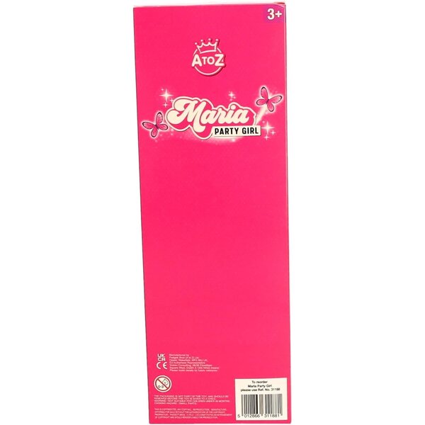 Maria Party Girl Puppe Atoz mit 2 trendigen Outfits für 3-Jährige