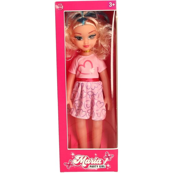 Maria Party Girl Puppe Atoz mit 2 trendigen Outfits für 3-Jährige