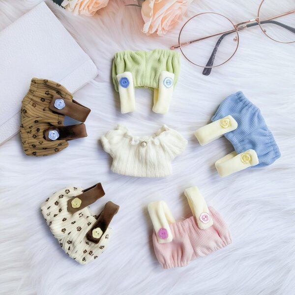 Bekleidungsset für Puppen 15-17 cm 5-teilig mit grünem Hut TOU-BEGUIN