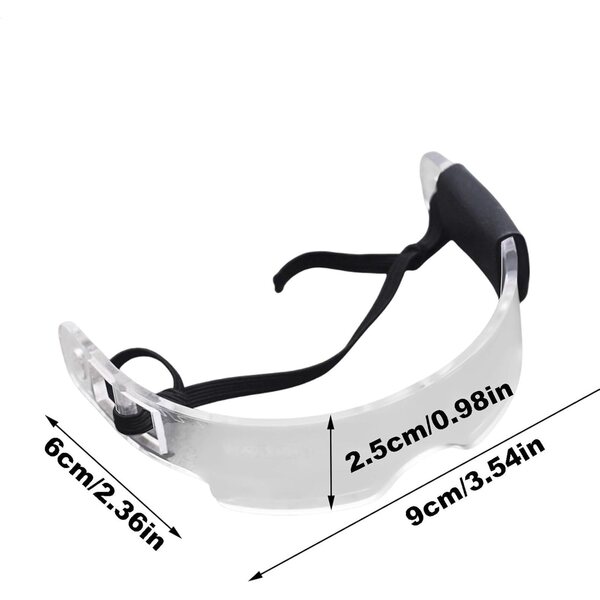 Leuchtende 15-cm-Puppenbrille mit klaren Gläsern – einzigartiges Cosplay-Zubehör