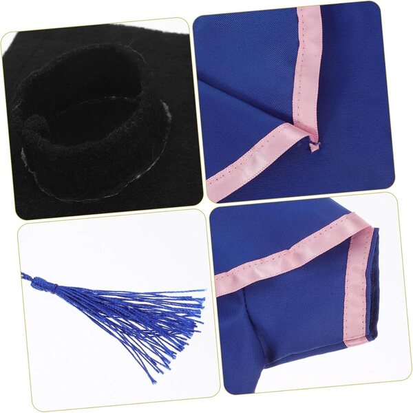 Costume in peluche per diploma con vestito, cappello e certificato per bambole 30 cm