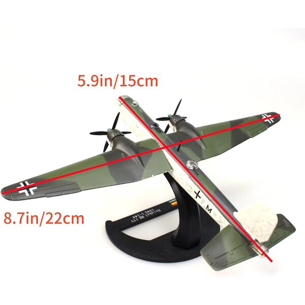 Heinkel He 177 Griffin Bomber 1:144 Legierungsmodell – Nachbildung eines Flugzeugs aus dem Zweiten Weltkrieg