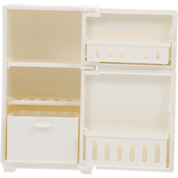 ifundom Mini Frigorifero in Plastica per Case delle Bambole, Decorazione Miniatura Resistente