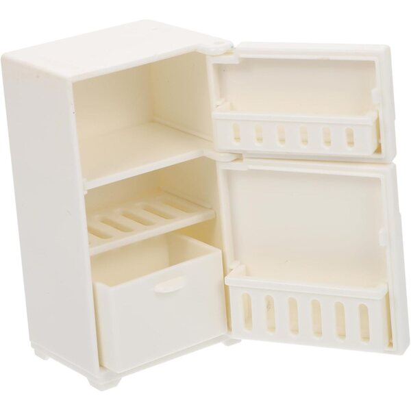 ifundom Mini Frigorifero in Plastica per Case delle Bambole, Decorazione Miniatura Resistente