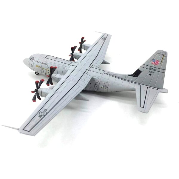 USAF C-130 Hercules 1:200 Legierungsflugzeugmodell mit Ständer – ZEZEFUFU