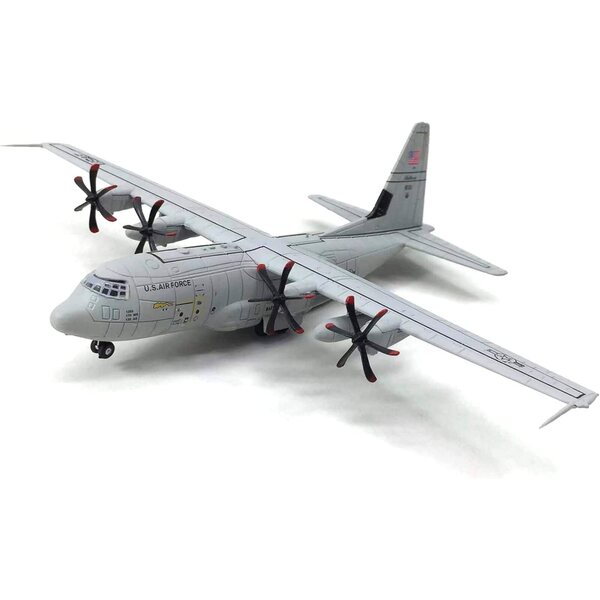 USAF C-130 Hercules 1:200 Legierungsflugzeugmodell mit Ständer – ZEZEFUFU