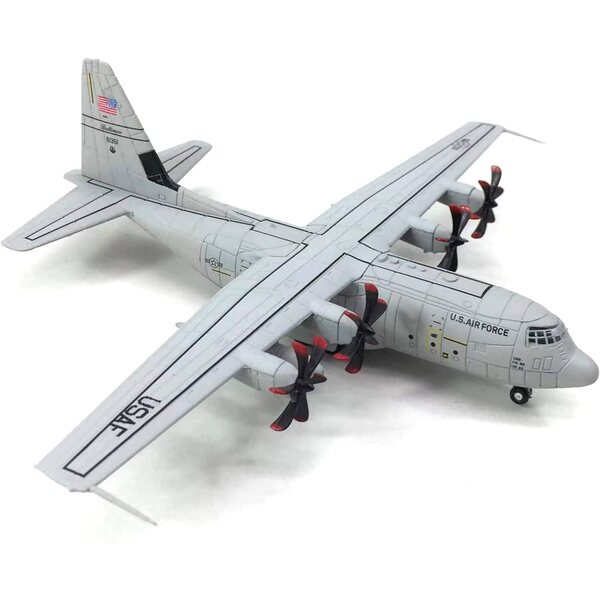 USAF C-130 Hercules 1:200 Legierungsflugzeugmodell mit Ständer – ZEZEFUFU
