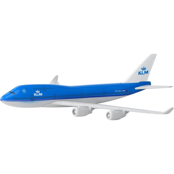KLM B747 1:400 Flugzeugmodell aus Verbundmaterial mit dekorativer Stütze