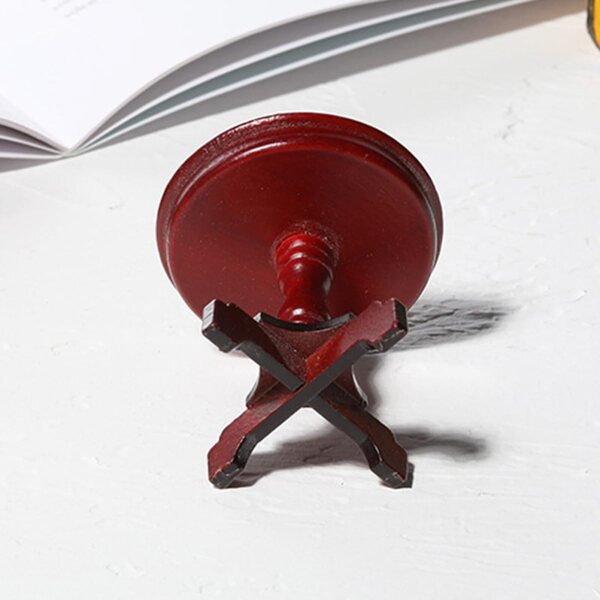 Mini Tavolo Rotondo in Legno per Casa delle Bambole, Decorativo e Durevole