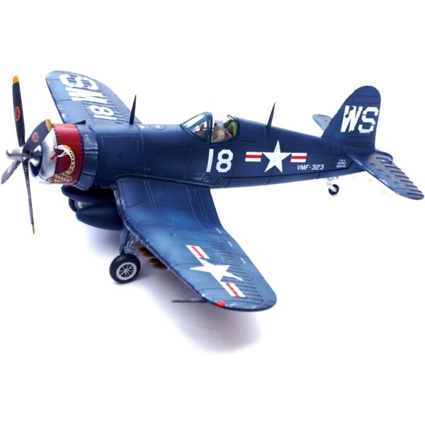 MOUDOAUER Modell 1:72 F4U Corsair Fighter WWII USMC VMF-323 Death Rattlers Weiß 18