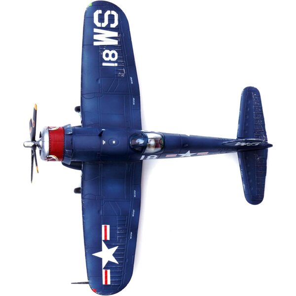 MOUDOAUER Modell 1:72 F4U Corsair Fighter WWII USMC VMF-323 Death Rattlers Weiß 18