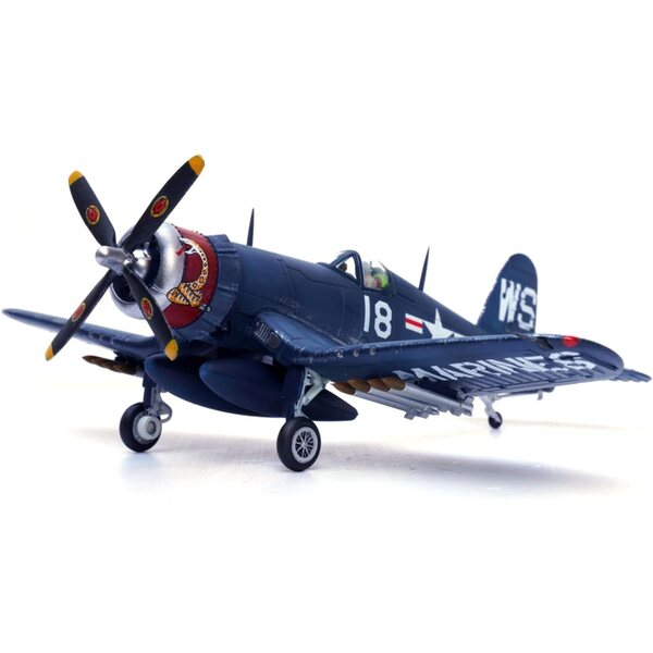 MOUDOAUER Modell 1:72 F4U Corsair Fighter WWII USMC VMF-323 Death Rattlers Weiß 18